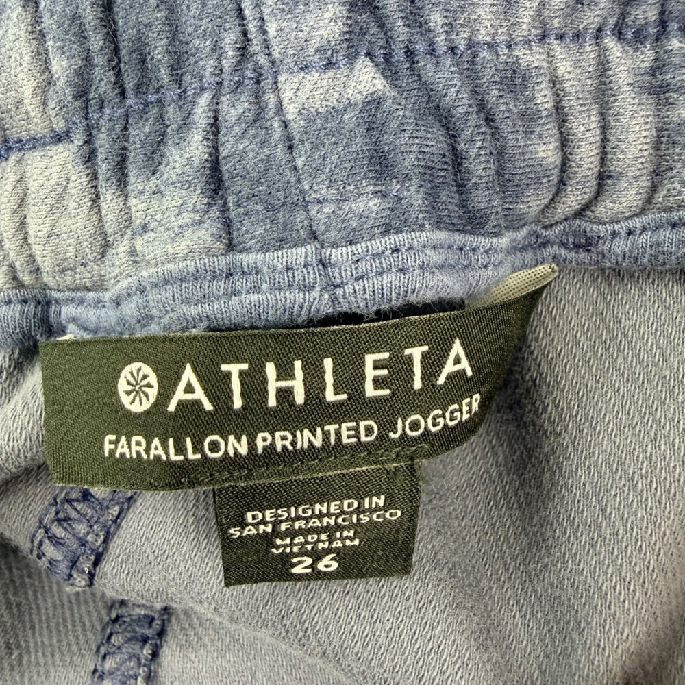 Athleta Farallon Printed Jogger Plus Size 26 Blue Camo Athleisure Gorpcore Yoga - Picture 4 of 10